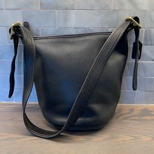 Vintage Coach  Boho leather Bucket  bag